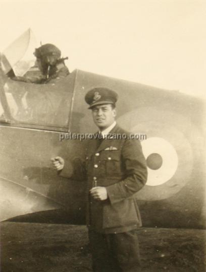 Peter Provenzano Photo Album Image_copy_042.jpg - Yack Meyers and Victor Bono. Miles Master IA trainer.  RAF Station Tern Hill, fall of 1940.